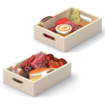 VIGA Medinis maisto produktų rinkinys dėžutėse Pusryčiai Žuvis Mėsa Pieninė
