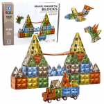 100 dalių magnetinis konstruktorius &ndash; kūrybinės 2D ir 3D figūros