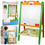 2in1 magnetinė lenta su kreida, raidėmis ir skaičiais