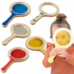 MASTERKIDZ 5 medinių paletės su spalvotais lę&scaron;iais