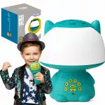 Woopie RGB lemputė&ndash;garsiakalbis su mikrofonu &bdquo;Katinukas&ldquo; (turkio, 3+)