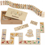 VIGA medinė domino 2 in 1 &ndash; gyvūnai ir skaičiai