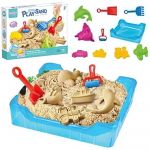 WOOPIE kinetinio smėlio 0,5 kg stalo rinkinys su formomis