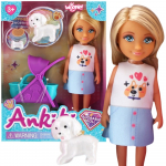 WOOPIE lėlė su vežimėliu ir &scaron;uniuku