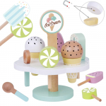 Tooky Toy mediniai magnetiniai ledai su stoveliu