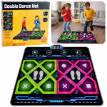 Dvigubas elektroninis LED &scaron;okių kilimėlis &ndash; 105 &times; 90 cm