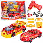 Automobilio tiuningo rinkinys &ndash; suktas automobilis, vairuotojas ir &scaron;viesos efektai