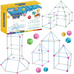 WOOPIE konstravimo rinkinys XXL palapinės pagrindo vamzdžių &scaron;iaudeliai, 340 vnt.