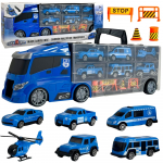 WOOPIE sunkvežimio transporterio rinkinys 3in1 mėlyna policija
