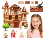 Woopie konstruktorius &bdquo;Miniatiūrinių plytų pilis&ldquo; 3‑in‑1, 307 elementų rinkinys