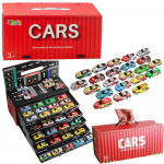 48 mini traukos automobilių rinkinys lagamine