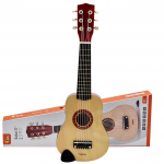 Viga medinė gitarėlė vaikams, natūrali, 21 colio, 6 stygos