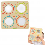 Masterkidz medinė sensorinė veidrodžių lenta &ndash; optikos atradimai ir pasaulio pažinimas