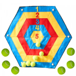 Masterkidz milžini&scaron;ka &scaron;e&scaron;iakampė STEM velcro smiginio lenta su skaičiais