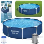 Bestway Steel Pro 305 &times; 76 cm karkasinis sodo baseinas su siurbliu