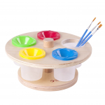 CLASSIC WORLD EDU besisukantis dažų puodelių stovas + indeliai
