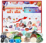 Advento kalendorius su akmenimis, mineralais ir kristalais