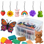 Polimerinio molio rinkinys skirtas pakabukų ir auskarų gamybai