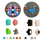 MASTERKIDZ 64 geometrinių formų kai&scaron;čių rinkinys STEM lentoms