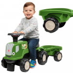 Falk Birdy Farm ekologi&scaron;kas stumdomas traktoriukas su priekaba