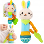 Mink&scaron;tas zuikučio bar&scaron;kutis su kramtuku ir cypliuku kūdikiams