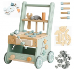 Medinės dirbtuvės su 2in1 įrankiais - edukacinis stūmiklis vaikams