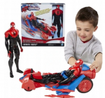 Spider Man figūra su automobiliu