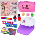 Vaiki&scaron;kas grožio rinkinys kosmetinėje &ndash; makiažas ir nagų priežiūra
