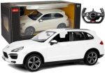 Porsche Cayenne RASTAR 1:14 &ndash; baltas nuotolinio valdymo automobilis (2.4G)