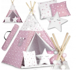 TIPI Wigwam Nukido baltai rausva palapinė