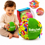 WOOPIE &bdquo;Soft Sensory Ball&ldquo; &ndash; mink&scaron;tas sensorinis kamuoliukas kūdikiams, 3+ mėn.