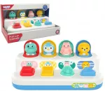Woopie Baby edukacinė &bdquo;Pop‑Up&ldquo; i&scaron;&scaron;okančių gyvūnėlių dėžutė