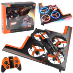 Nuotolinio valdymo skraidantis keturpropeleris dronas su LED ap&scaron;vietimu