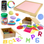 Masterkidz LED Sensorinė &Scaron;viesos Dėžė &ndash; spalvų, formų ir &scaron;viesos tyrinėjimo centras vaikams