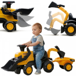 FALK važiuojamas &bdquo;JCB&ldquo; traktorius su priekaba, grėbliu ir kastuvu