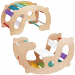 WOOPIE GREEN medinis vaivoryk&scaron;tės rokeris ir tiltas 2in1 Montessori