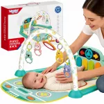 Woopie Baby edukacinis kilimėlis su pianinu, žaislų arka, bar&scaron;kutėmis ir veidrodėliu