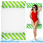 Pripučiamas vandens hamako tipo čiužinys&ndash;gultas, balta ir žalia, 120 &times; 70 cm