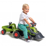 FALK vaiki&scaron;kas važinėjamas traktorius &bdquo;Claas&ldquo; su ekskavatoriumi, kau&scaron;u ir priekaba.