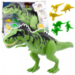 Interaktyvus dinozauras su garsais ir mini rinkinys
