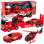 Gaisrinės vilkiko rinkinys su sraigtasparniu ir automobiliu