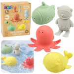 Mink&scaron;ti edukaciniai maudynių žaislai &ndash; 4 vnt., su vandens pur&scaron;kimu