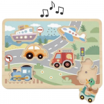 TOOKY TOY medinė interaktyvidėlionė &ndash; automobiliai