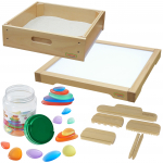 Masterkidz LED Sensorinė &Scaron;viesos Dėžė &ndash; balto ap&scaron;vietimo edukacinė ir kūrybinė stotis