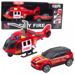 Gaisrinis sraigtasparnis ir automobilis 34 cm