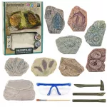 Edukacinis paleontologijos kasinėjimų rinkinys &ndash; gipsinis blokas ir įrankiai