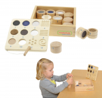 Masterkidz medžiagos ir faktūros &ndash; 12 Montessori jutiminių kaladėlių