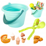 Woopie smėlio rinkinys &bdquo;Ledai ir skanėstai&ldquo; su kibirėliu (15 dalių)