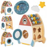 TOOKY TOY Medinė kosminė aktyvumo raketa