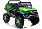 Žalias elektrinis Mercedes Unimog 4&times;4 vaikams
